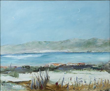 Ivan Mosca (1915 - 2005) Paesaggio marino 1970 - Opera firmata, tata e...