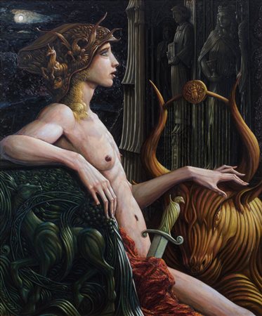 Alberto Abate (1946 - 2012) Horus - Opera firmata, datata, titolata al retro:...