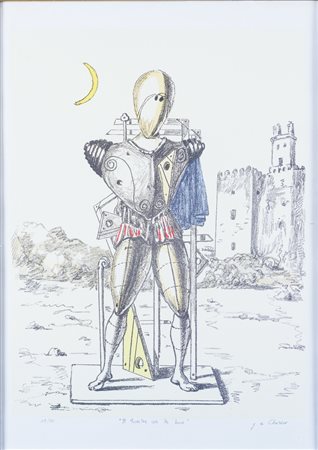 Giorgio De Chirico (1888 - 1978) Il trovatore con la luna - Es. n. 107/150....