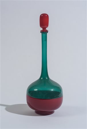 Giò Ponti (1891 - 1979) VENINI - Bottiglia Morandiana 1985 - Firmato alla...