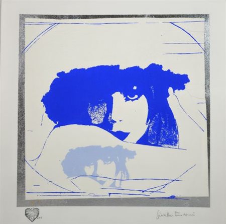 Giosetta Fioroni “Doppio Liberty” Blu e azzurro 