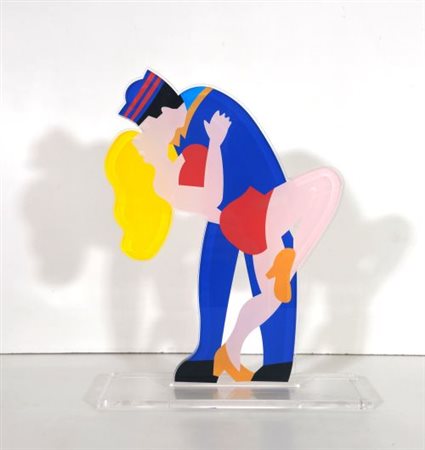 Marco Lodola “A famous kiss” 2024