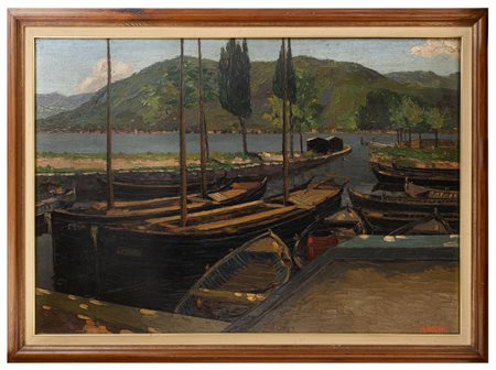 Adriano Bogoni - "Il porticciolo sul lago di Garda"
