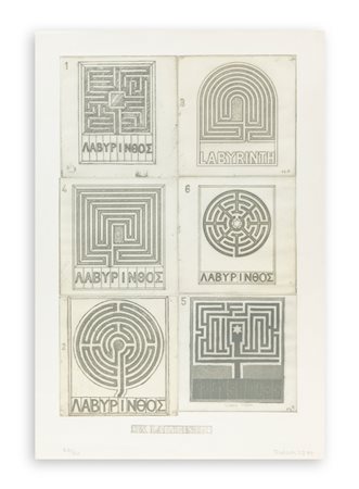 JOE TILSON (1928-2023) - Six Labyrithes, 1977