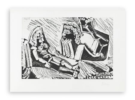 PABLO PICASSO (1881-1973) - Senza Titolo (Hommes et Femmes), 1968