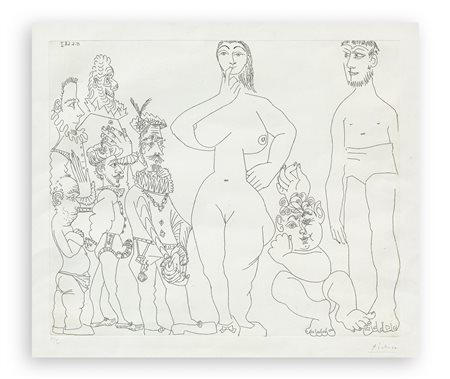 PABLO PICASSO (1881-1973) - Senza Titolo (Hommes et Femmes), 1968