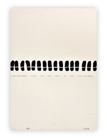 ENZO CUCCHI (1949) - Senza Titolo (Un valore 'x' scarpe corrispondono), primi anni '70