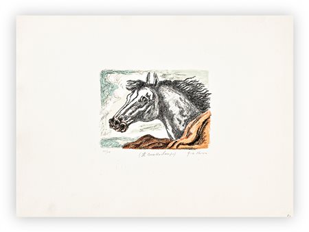 GIORGIO DE CHIRICO (1888-1978) - Il cavallo Lampo, 1971