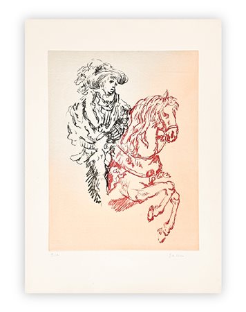 GIORGIO DE CHIRICO (1888-1978) - Paggio a cavallo, 1972