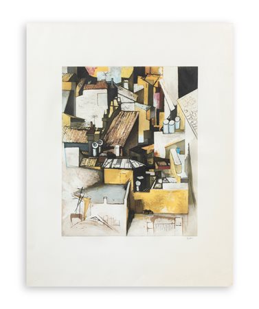 RENATO GUTTUSO (1911-1987) - Tetti, 1983