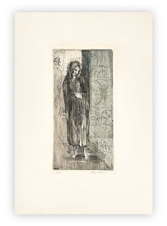 ALIGI SASSU (1912-2000) - Scendeva dalla soglia l'uno di quegli usci.., 1943