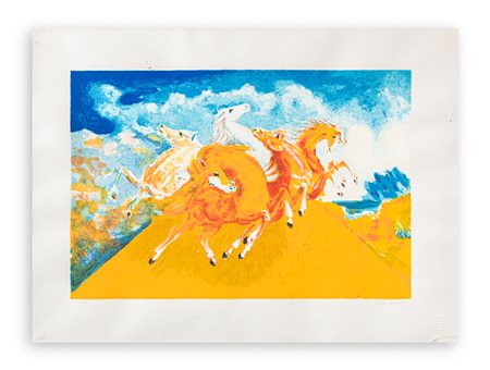 ALIGI SASSU (1912-2000) - Cavalli di Luce n.2, 1982
