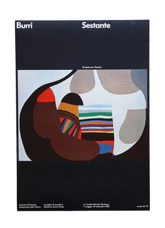 Poster della mostra 'Burri, Sestante, 18 opere per Venezia'