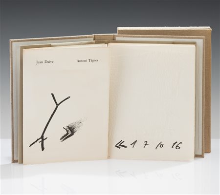Antoni Tapies - Jean Daive, Argile Es. 114/140. Libro d'artista contenente 5...