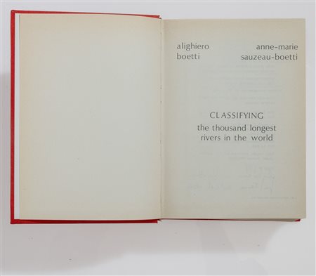 Alighiero Boetti 1940 Torino-1994 Roma, Classifying, the thousand longest...