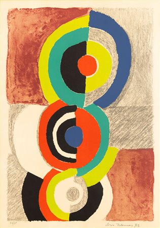 Sonia Delaunay 1885 Hradyz’k (UA)-1979 Parigi Le trois gràces litografia...