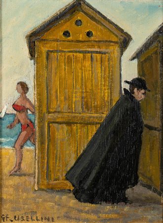 Gianfilippo Usellini 1903 Milano-1971 Arona Senza titolo tempera grassa su...