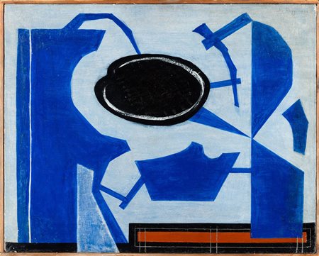 Mauro Reggiani 1897 Nonantola (MO)-1980 Milano Composizione in azzurro olio...