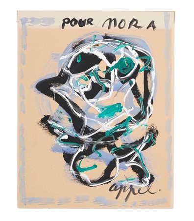 Karel Appel 1921 Amsterdam-2006 Zurigo Senza titolo olio e tecnica mista su...