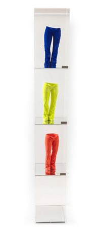 Richard Orlinski 1966 Parigi Wild jeans totem scultura in resina colata con...