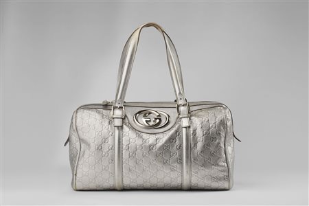 Borsa Guccissima Metallic Boston