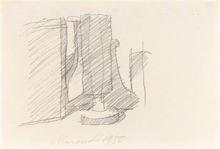 Giorgio Morandi 1890 Bologna-1964 Bologna Natura morta matita su carta Largh....