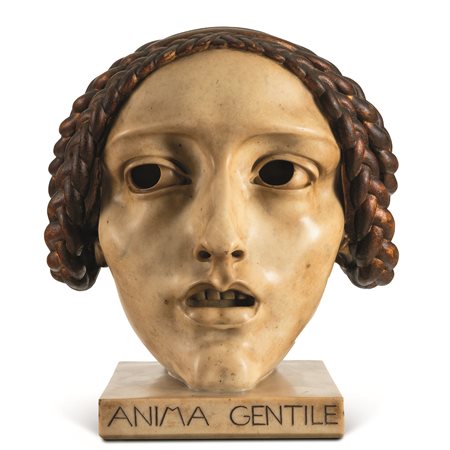 Adolfo Wildt 1868 Milano-1931 Milano Anima gentile scultura in marmo ed oro...
