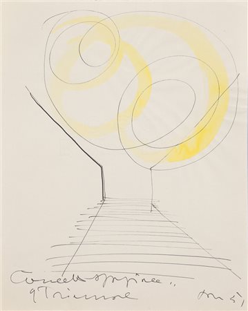 Lucio Fontana 1899 Rosario (Argentina)-1968 Comabbio (VA) Concetto spaziale 9...