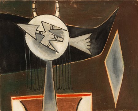 Wifredo Lam 1902 Cuba-1982 Parigi Senza titolo olio su tela Largh. 59 - Alt....
