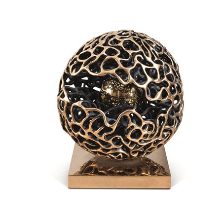 Gianfranco Meggiato 1963 Venezia Sfera con sfera fusione in bronzo a cera...