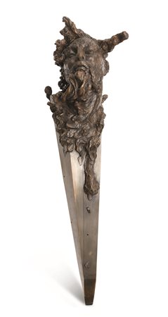 Javier Marin 1962 Uruapan (MEX) Cabeza Cuna II scultura in bronzo a cera...