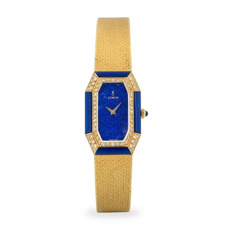 Corum, Lady Lapis in oro giallo 18k, cassa e quadrante in pietra Lapislazzuli...