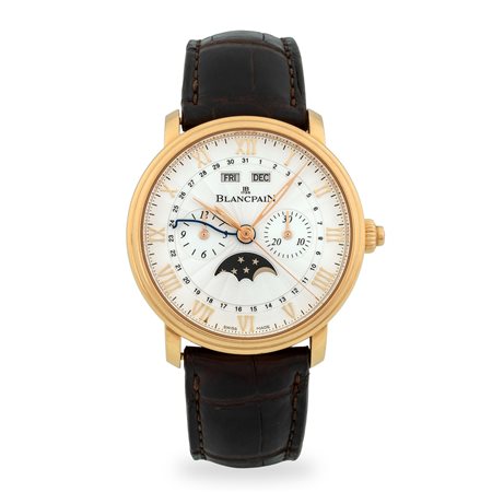 Blancpain, Villeret Chrono Monopulsante, quadrante argentè Guillochè a...