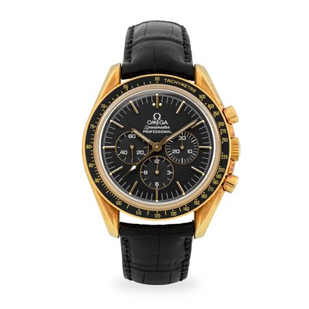 Omega, Speedmaster Professional 'Jubilee' ref. 1450052 in oro giallo 18k,...