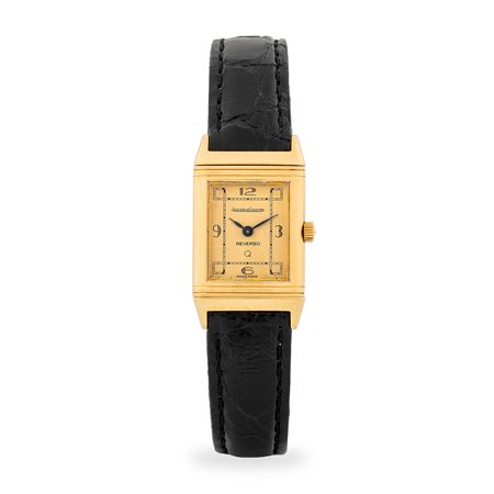 Jaeger-LeCoultre, Reverso Lady in oro giallo 18k, quadrante champagne con...