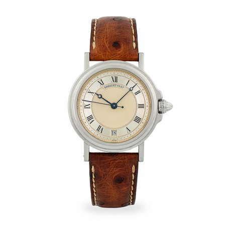 Breguet, Marine ref. 3400 in platino 950, quadrante argentè con inserto Clous...
