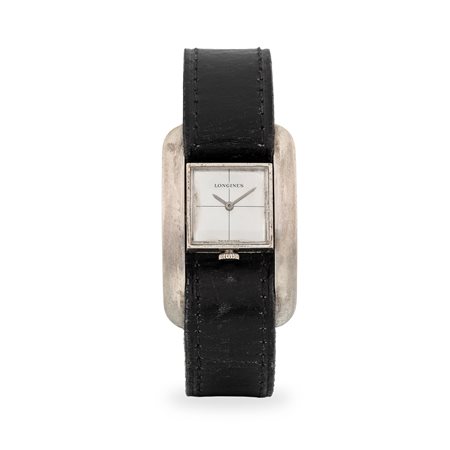 Longines, Peculiare Serge Manzon ref. 5024 in argento, quadrante specchiato a...