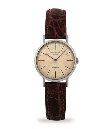 Patek Philippe, Calatrava ref. 3442 in oro bianco 18k, quadrante argenté...