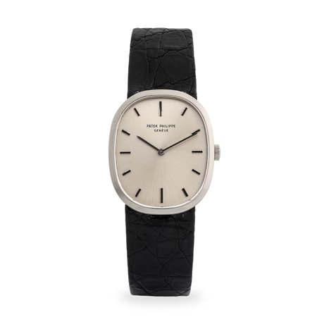 Patek Philippe, Ellipse ref. 3548 in oro bianco 18k, quadrante argentè Soleil...