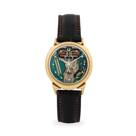 Bulova, Accutron Alpha Spaceview in oro giallo 14k, quadrante scheletrato,...