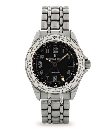Universal Genève, Worldtime ref. 873.435 in acciaio con indicazione 24 fusi...
