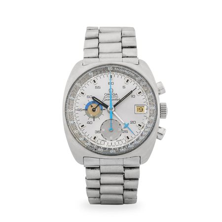 Omega, Cronografo Seamaster ref. 176.007 in acciaio con tasti a pompa,...