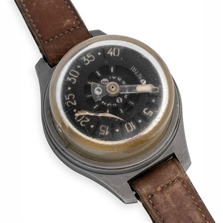 Officine Panerai, Raro Profondimetro Luminor in acciaio, quadrante nero opaco...