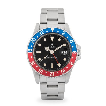Rolex, GMT Master 'Pepsi' ref. 16750 in acciaio, quadrante nero matt...
