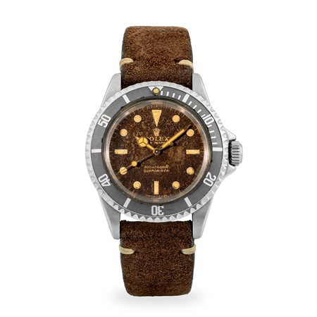 Rolex, Submariner ref. 5513 Meters First in acciaio, quadrante nero gilt...