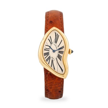 Cartier, Crash Paris in oro giallo 18k con cassa asimmetrica e deployante...