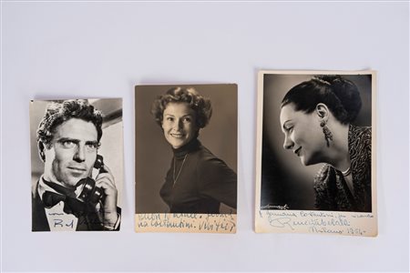 Raf Vallone (1916 - 2002)  - Fotografia con firma autografa, ed altre foto di artisti , 1954