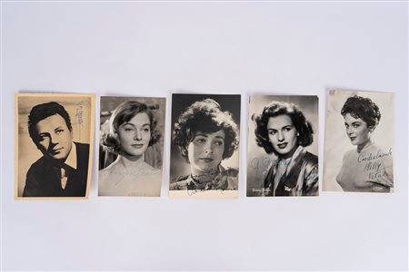 Claudio Villa - Fotografia con firma autografa, insieme ad altre foto di artisti , 1950s