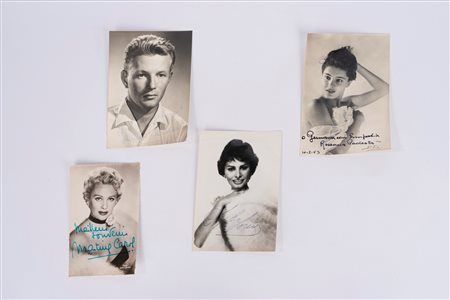Sophia Loren  - Fotografia con firma autografa, insieme ad altre foto di artisti , 1950-1955