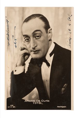Totò - Foto cartolina con dedica e firma autografe del principe della risata, 1942